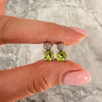 14k Peridot Studs