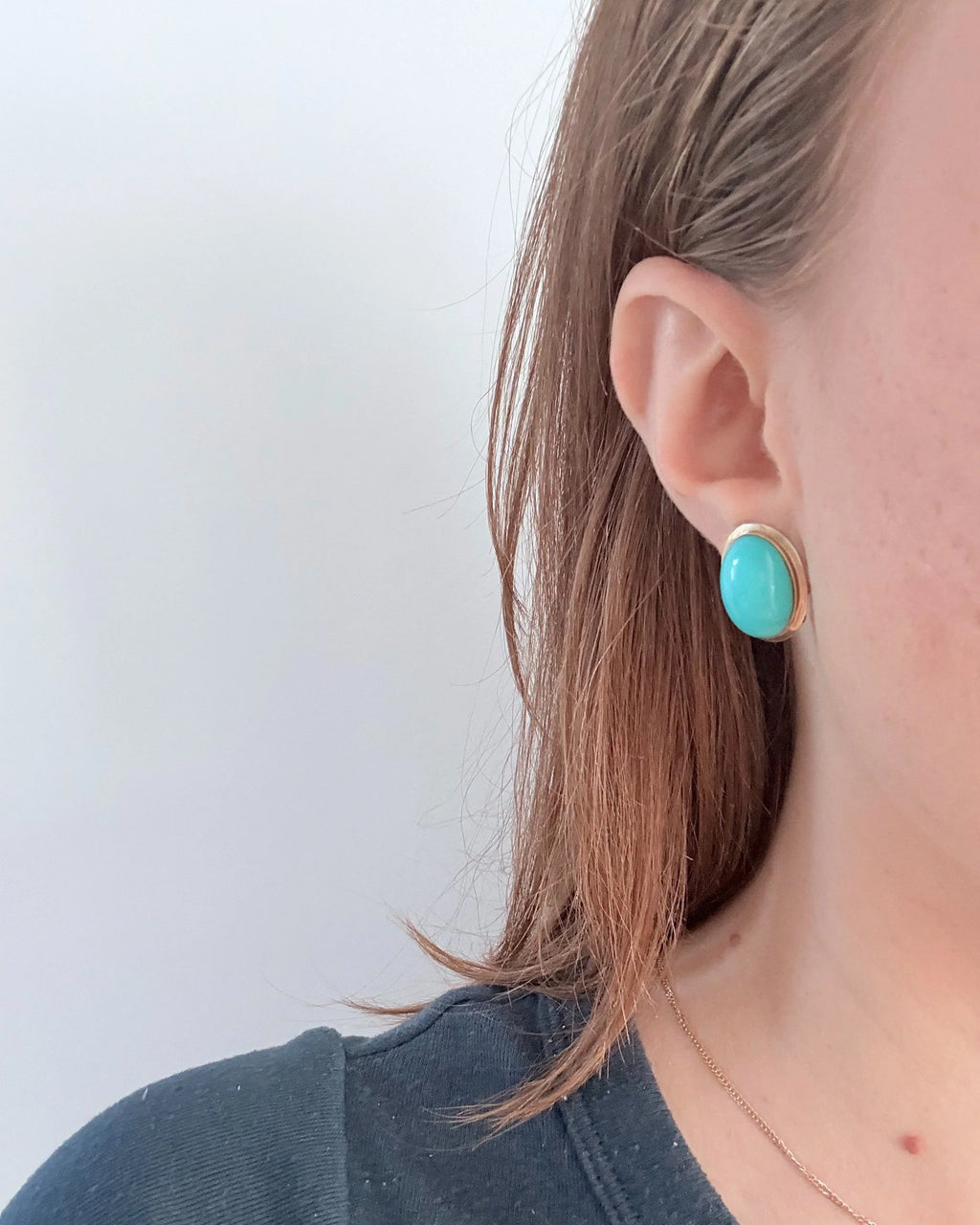 14k Turquoise Earrings