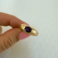 14k Amethyst & Diamond Ring