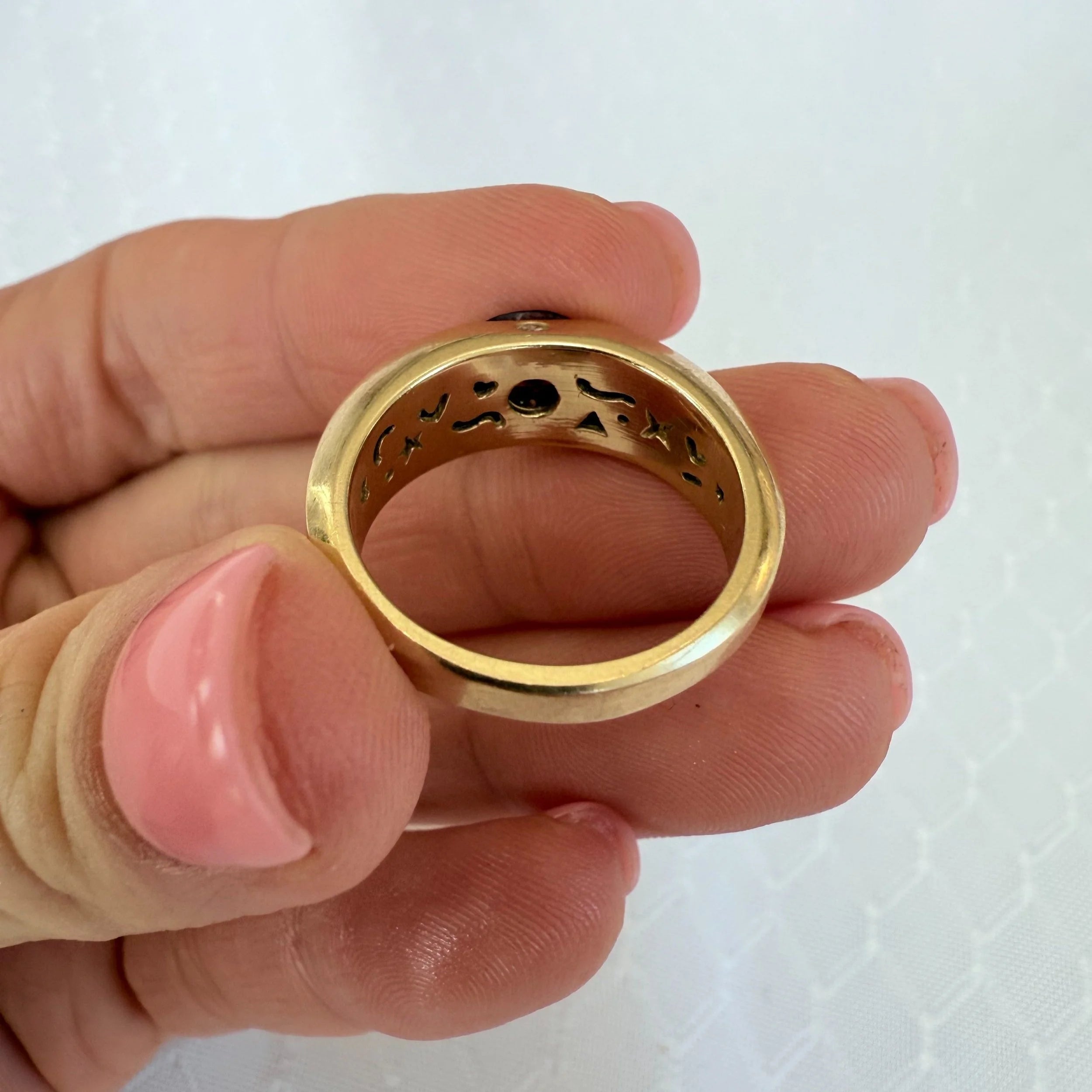 14k Amethyst & Diamond Ring