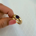 14k Amethyst & Diamond Ring