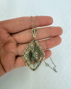 14k Diamond & Pearl Seed Necklace