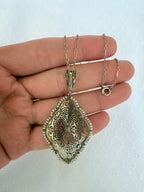 14k Diamond & Pearl Seed Necklace