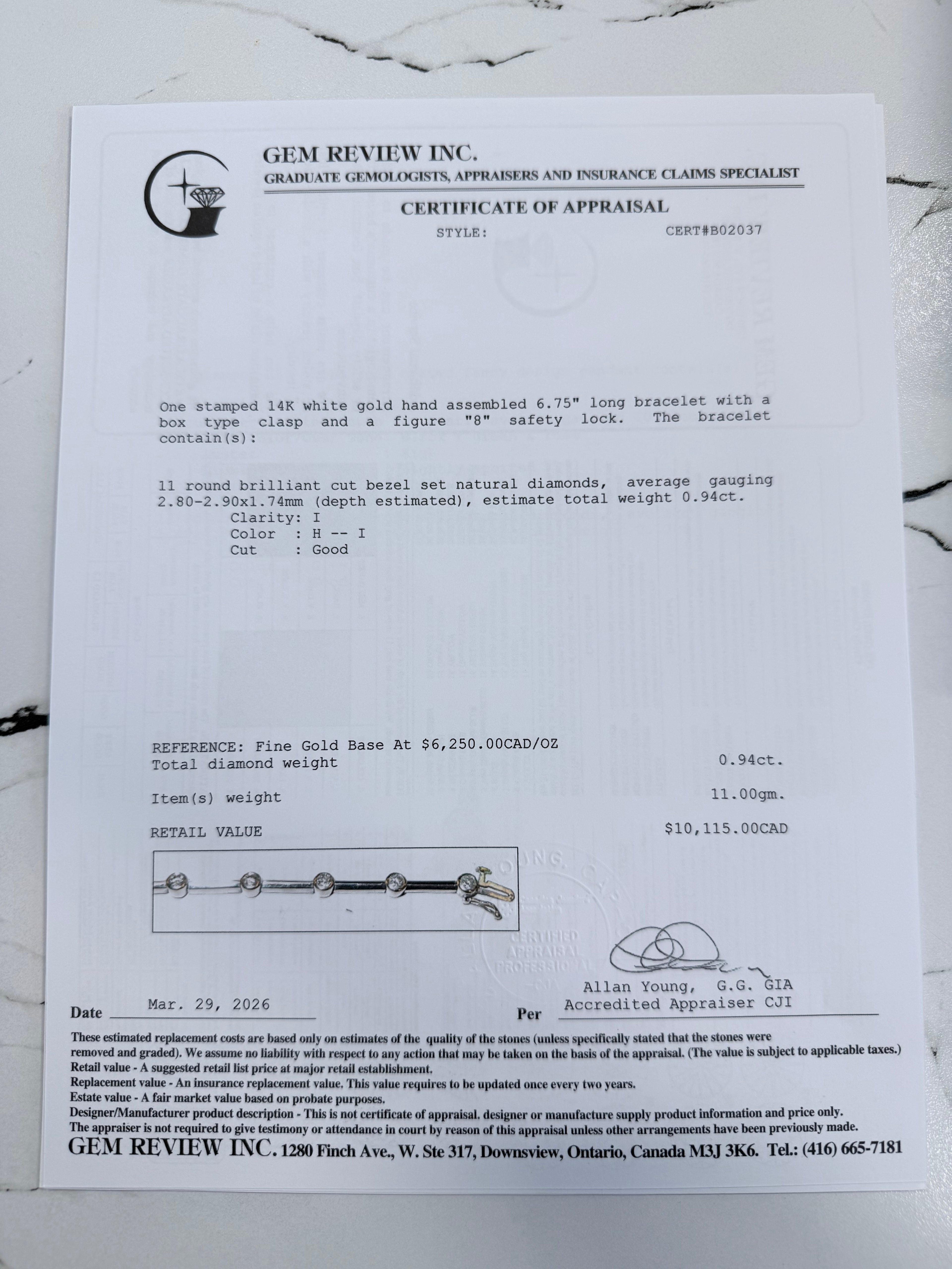 14k Diamond Bracelet