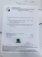 18k Emerald & Diamond Ring