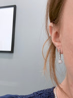 14k Dangling Diamond Earrings