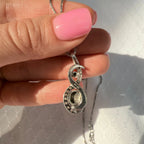 14k Black Star Sapphire & Diamond Necklace