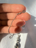 14k Black Star Sapphire & Diamond Necklace