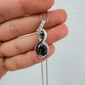 14k Black Star Sapphire & Diamond Necklace