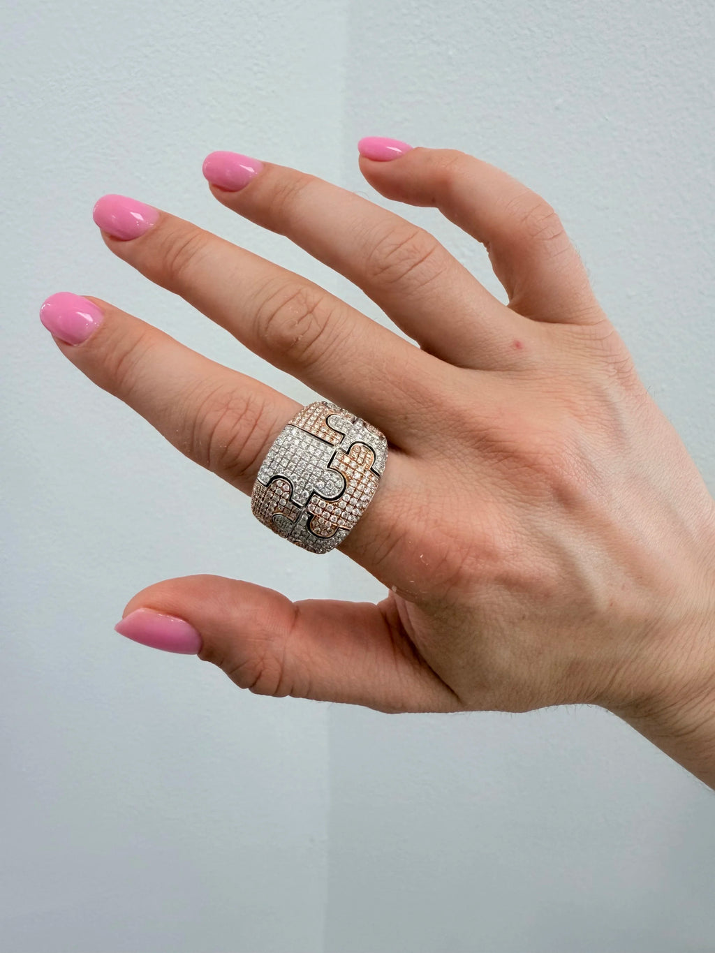 18k Diamond Puzzle Ring
