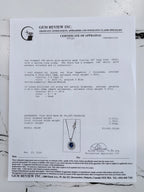 14k Sapphire & Diamond Necklace