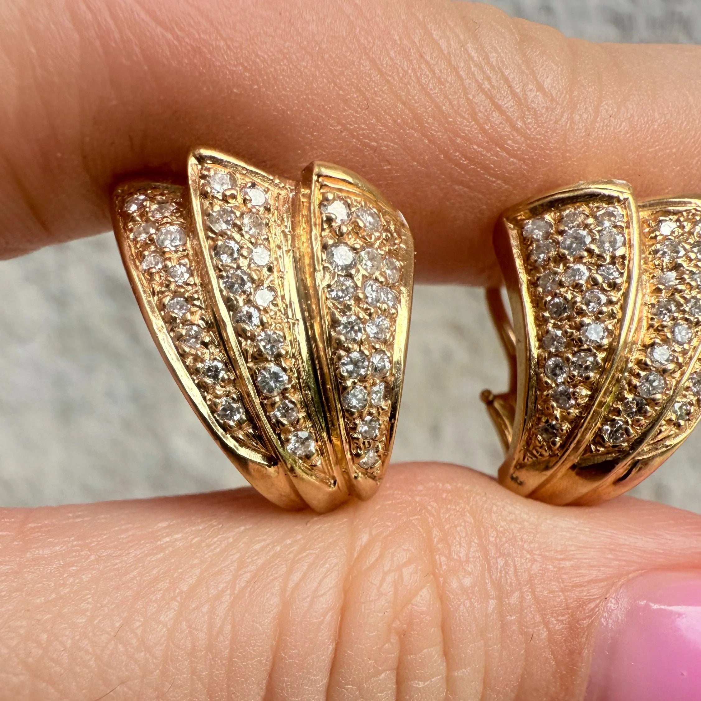 14k Wing Diamond Earrings