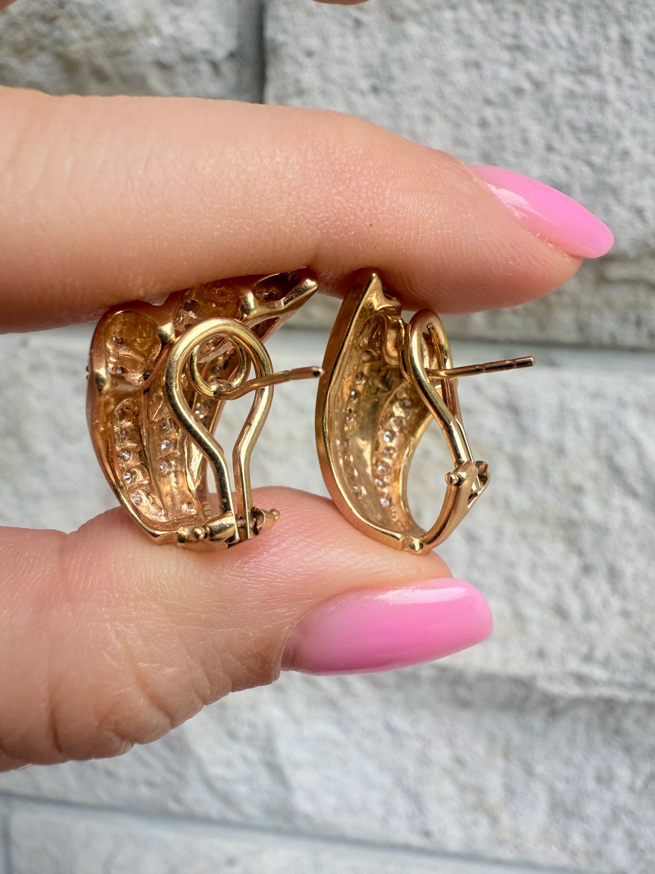 14k Wing Diamond Earrings