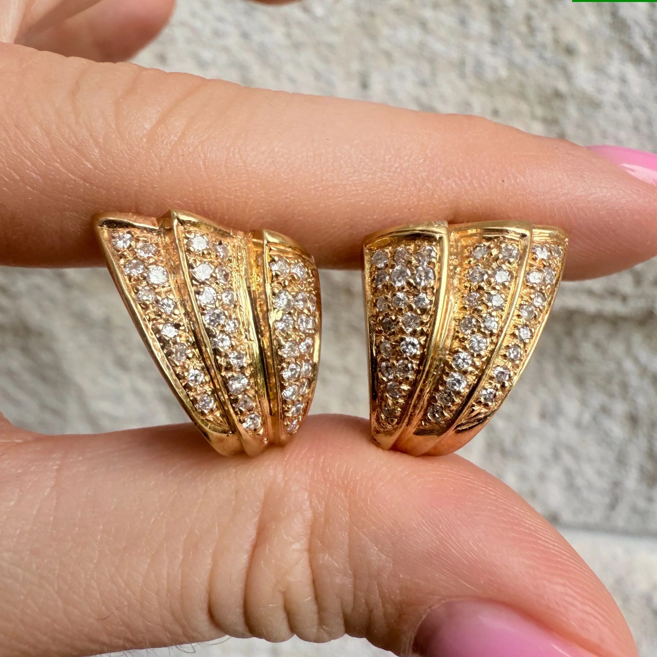 14k Wing Diamond Earrings