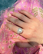 14k South Sea Pearl & Diamond Ring