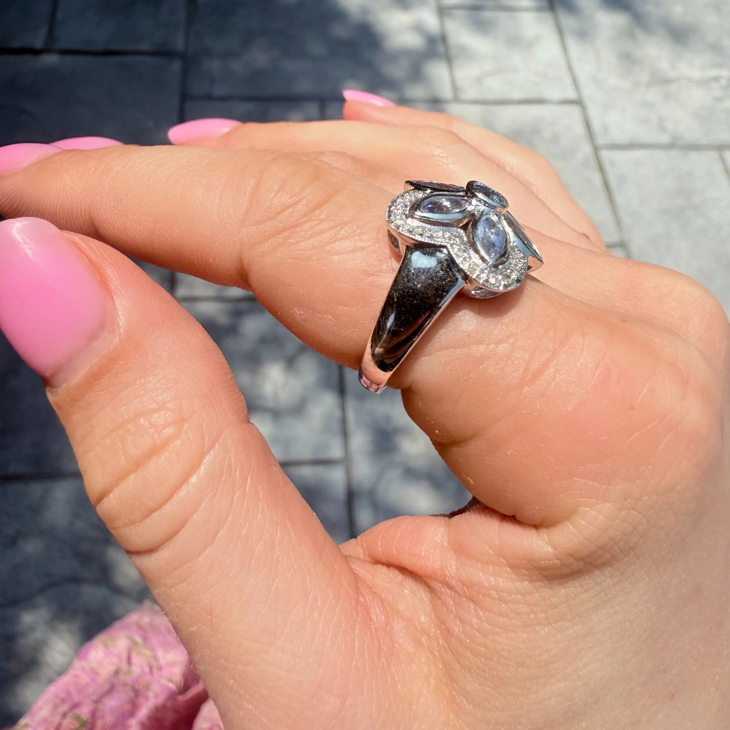 14k Tanzanite & Diamond Ring