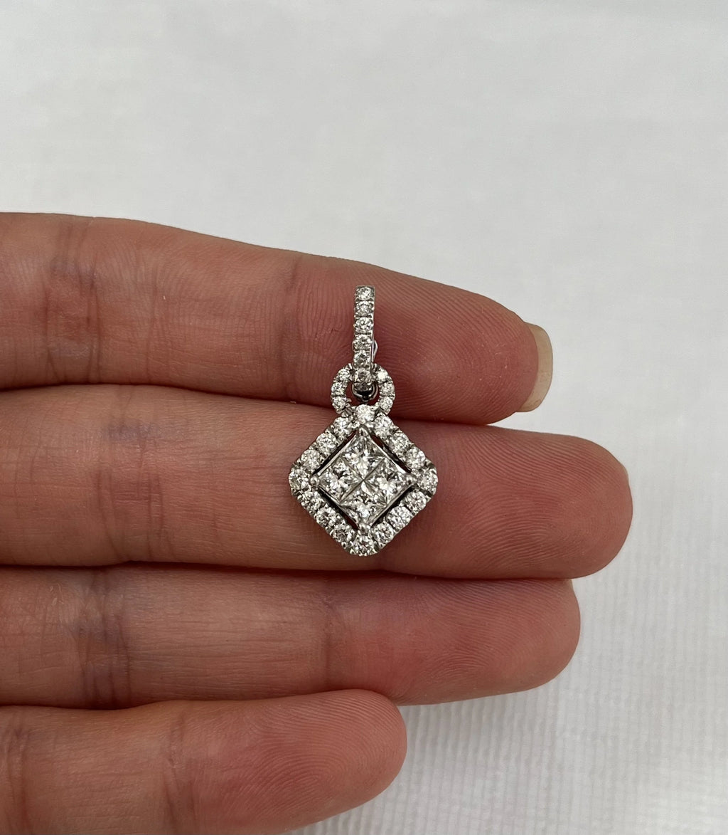 14k Diamond Pendant & Earrings