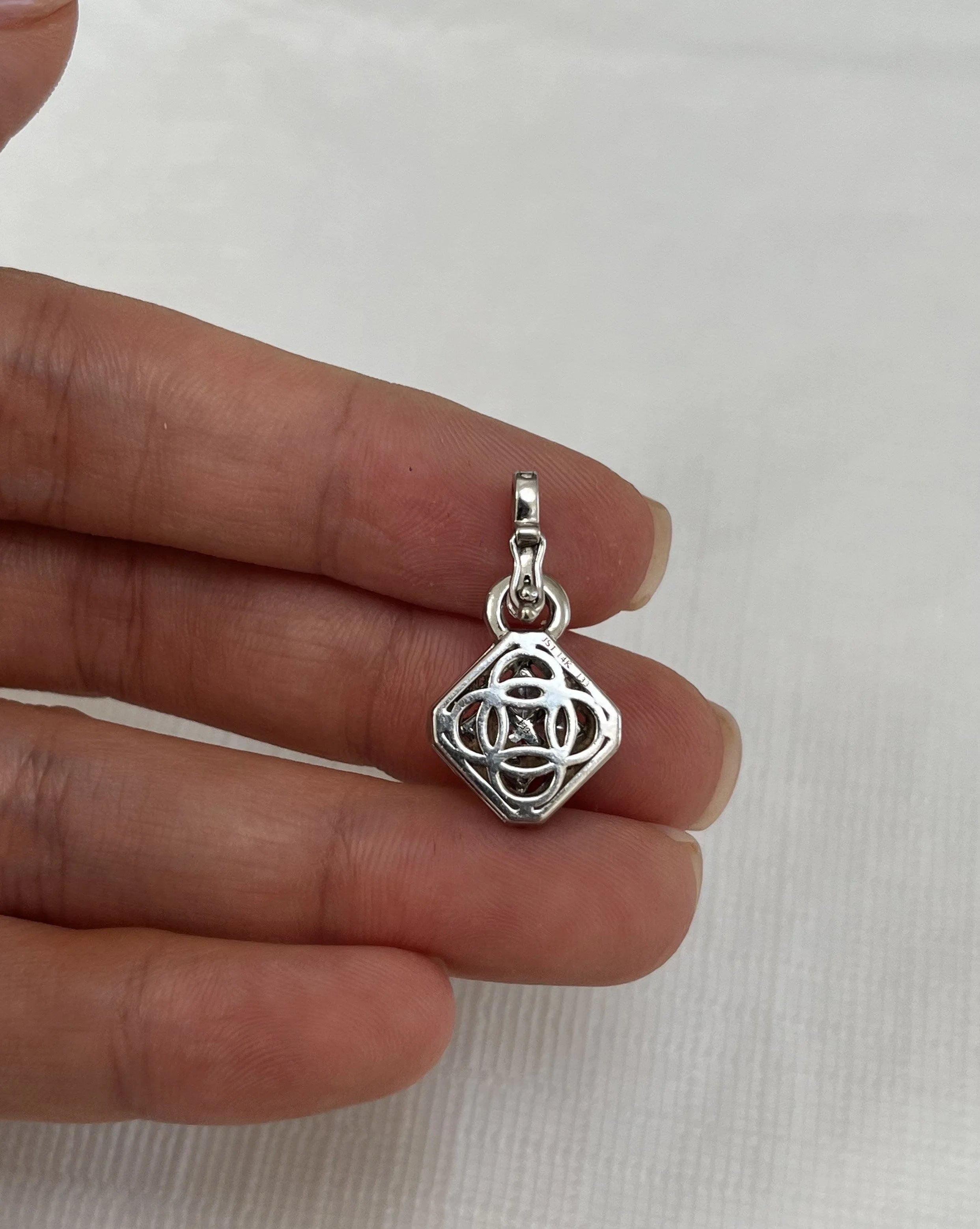 14k Diamond Pendant & Earrings