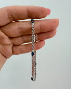 10k Sapphire & Diamond Bracelet