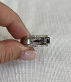 18k Blue Sapphire & Diamond Ring