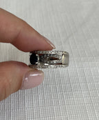 18k Blue Sapphire & Diamond Ring
