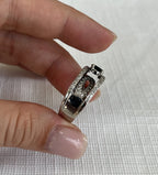 18k Blue Sapphire & Diamond Ring