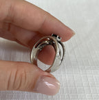 18k Blue Sapphire & Diamond Ring
