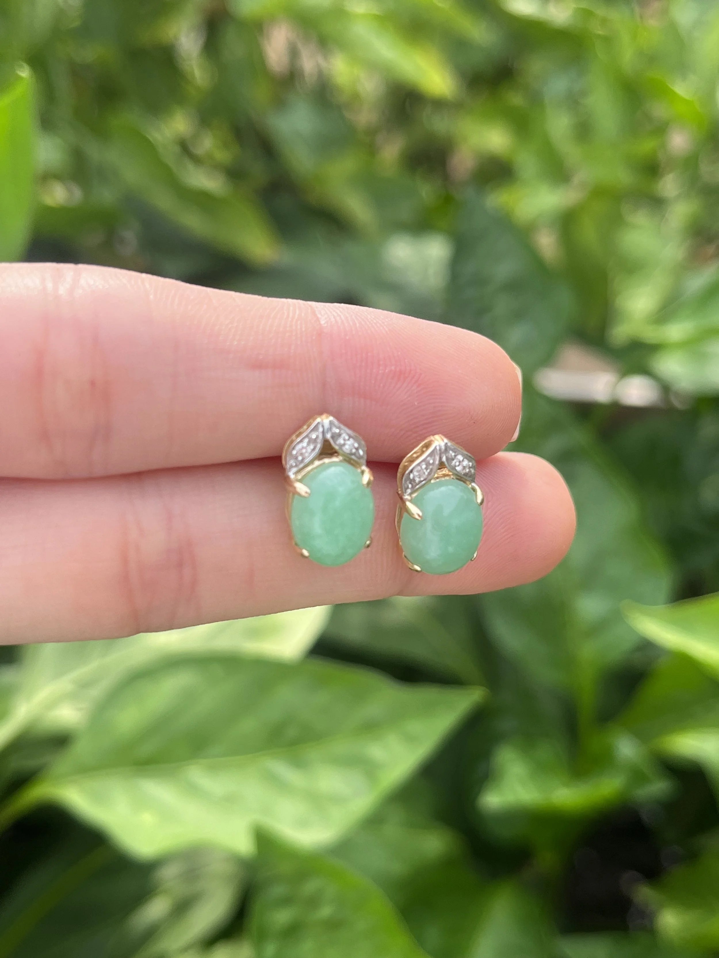 14k Jade Earrings