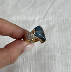 14k Blue Topaz Ring