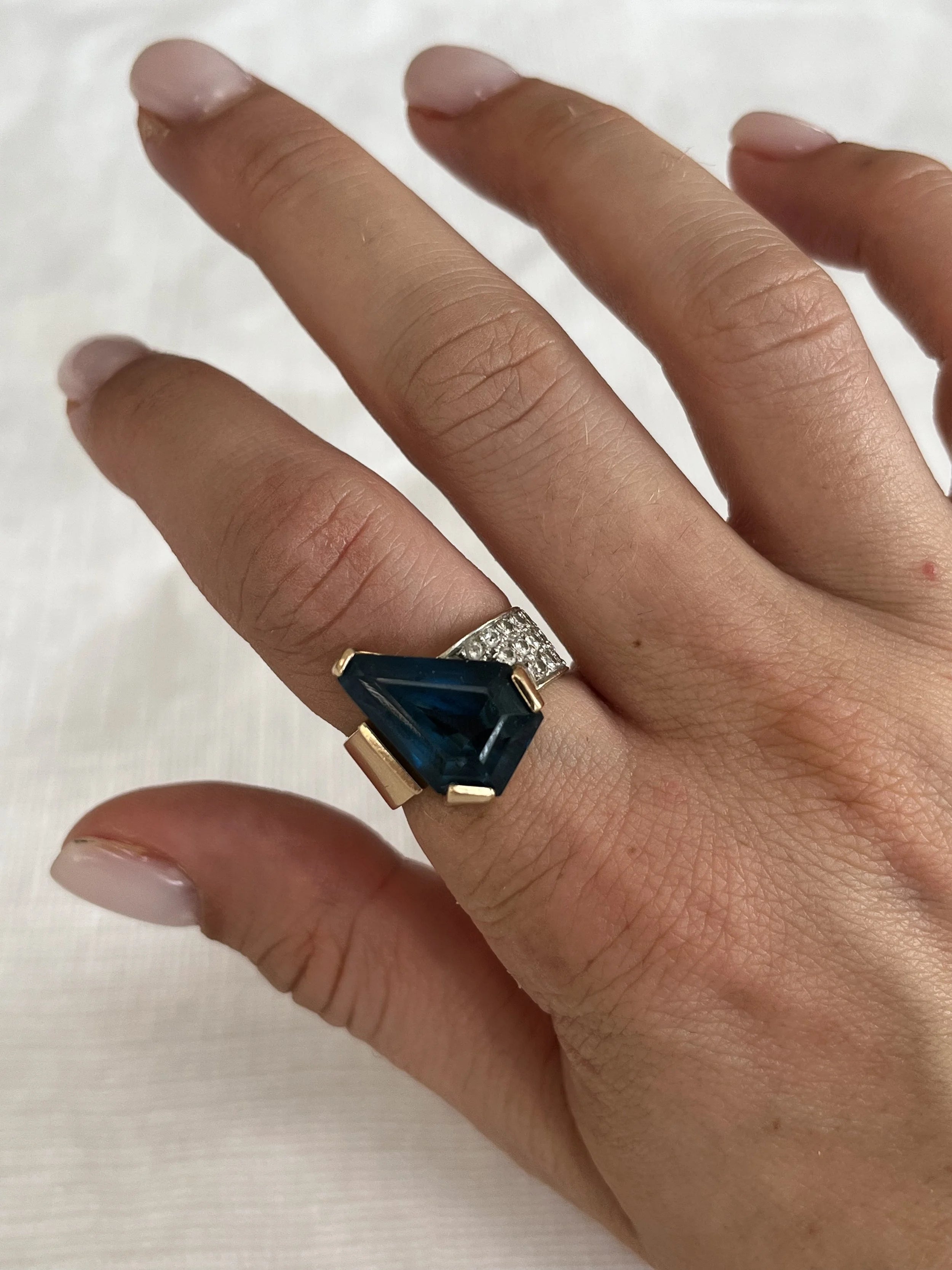 14k Blue Topaz Ring
