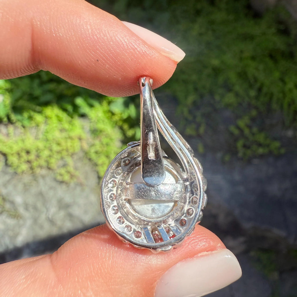 14k Pearl & Diamond Pendant