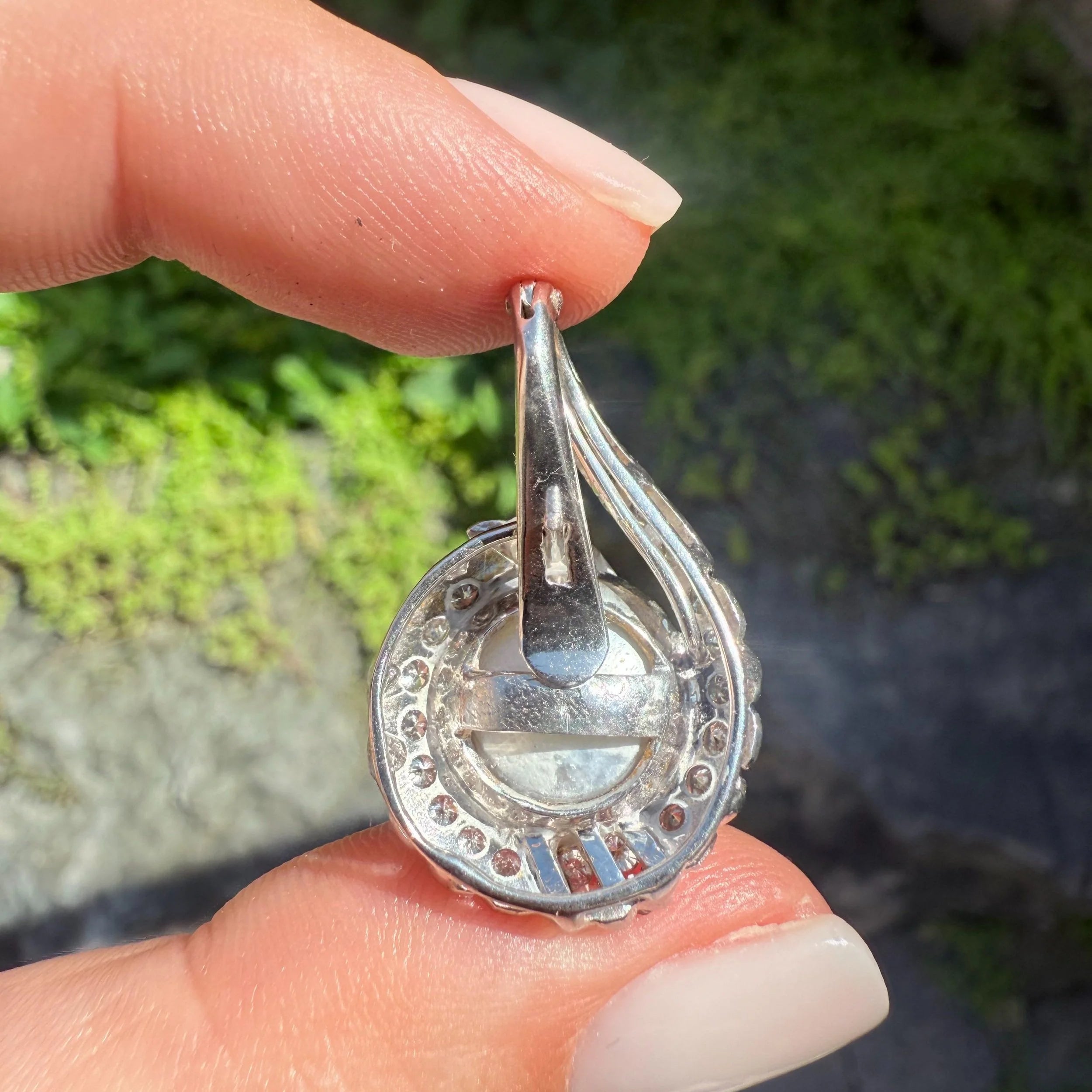 14k Pearl & Diamond Pendant