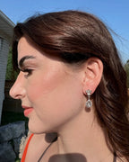14k Dangling Diamond Earrings