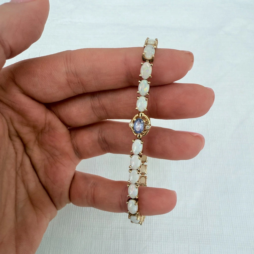 14k Opal & Tanzanite Bracelet
