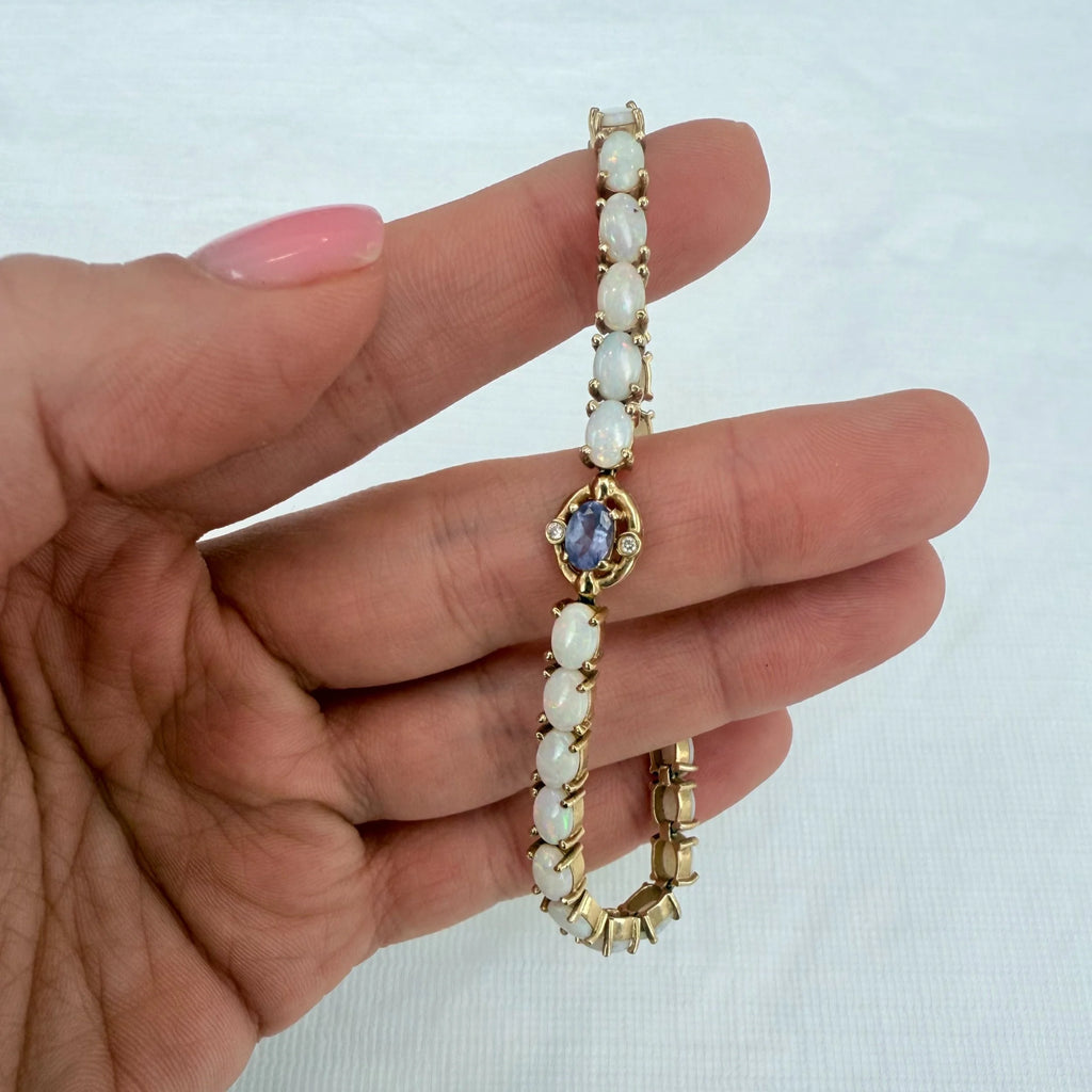 14k Opal & Tanzanite Bracelet