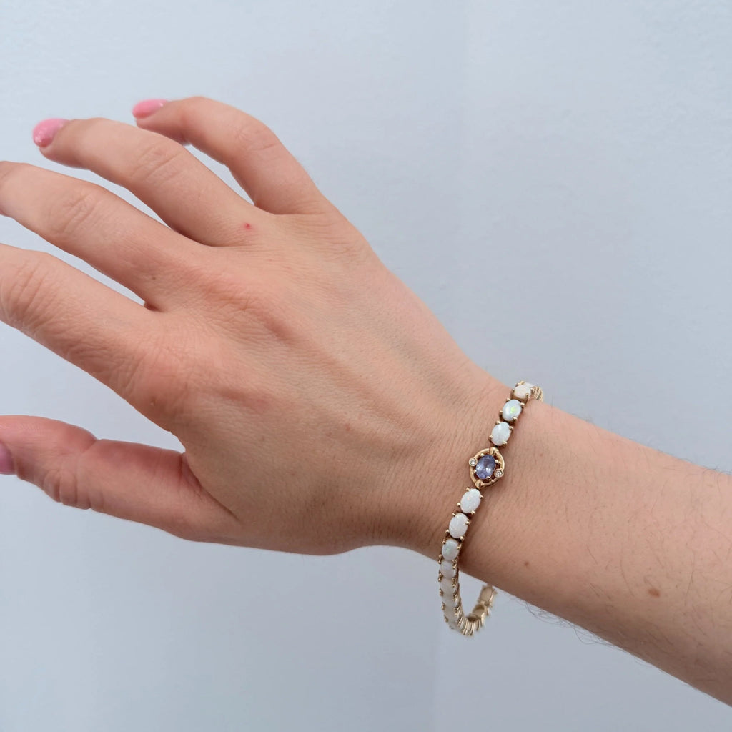 14k Opal & Tanzanite Bracelet