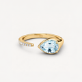 Niki Ring in Aqua Blue