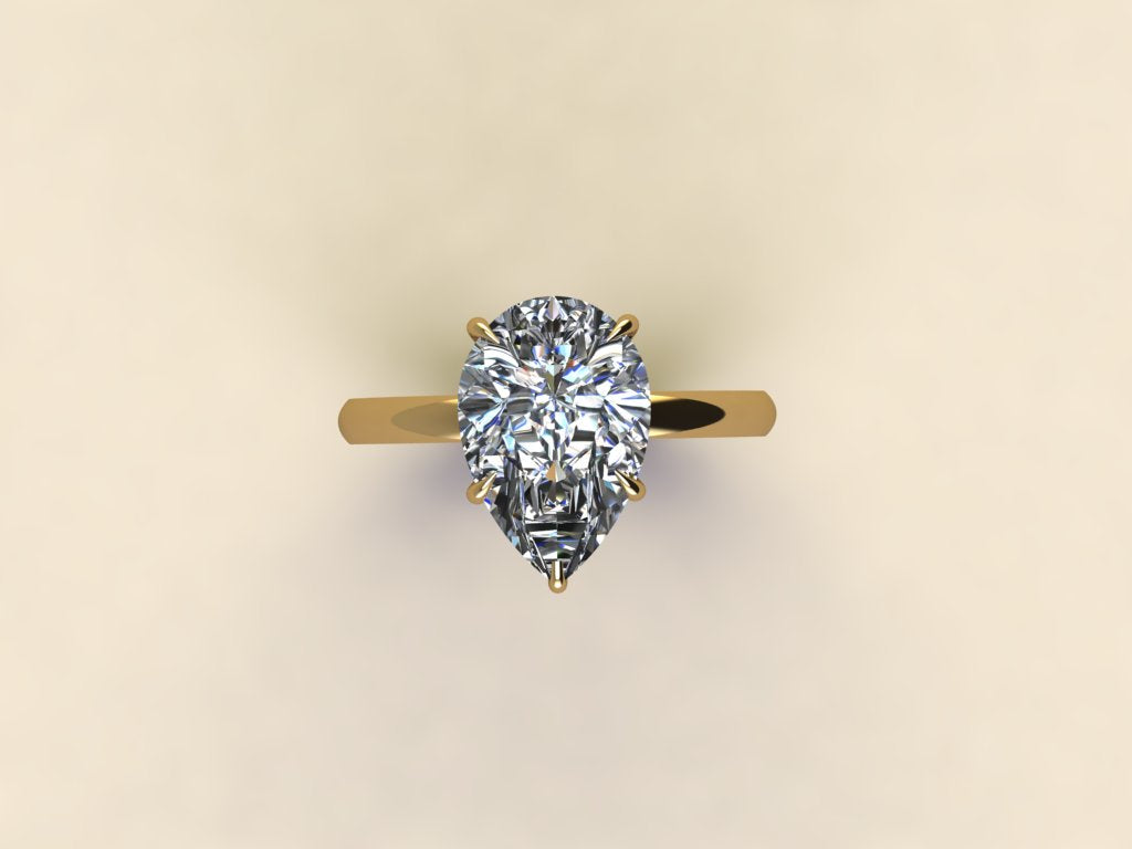 Pear Cut Solitaire Ring