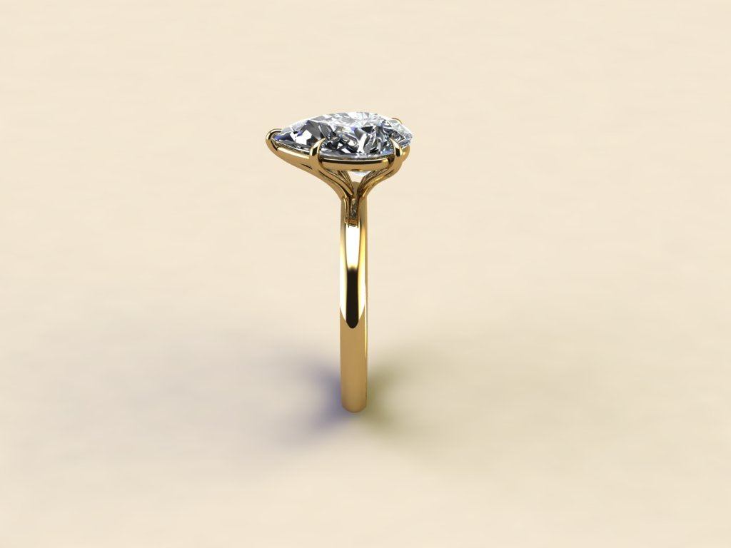 Pear Cut Solitaire Ring