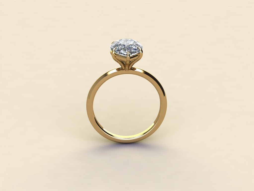 Pear Cut Solitaire Ring
