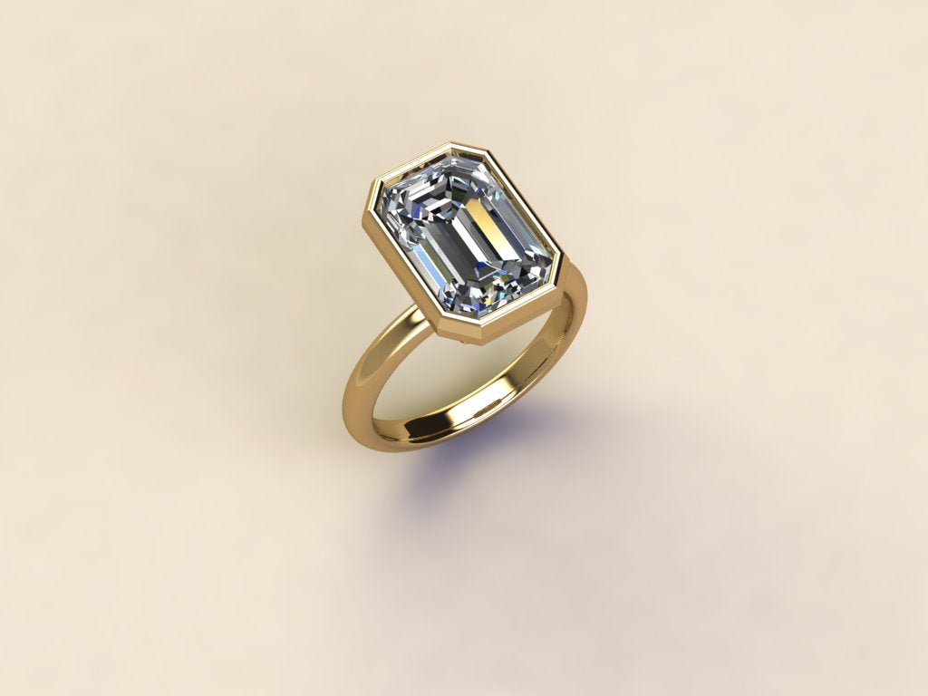 Emerald Bezel Ring
