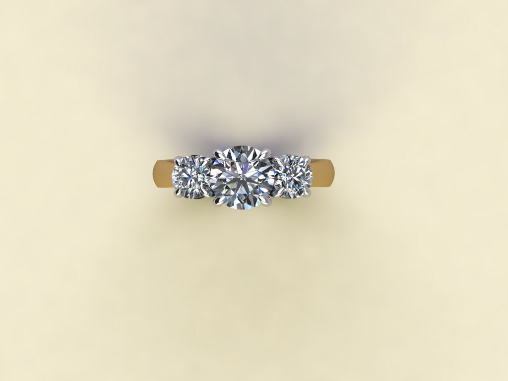Brilliant Round Trilogy Ring