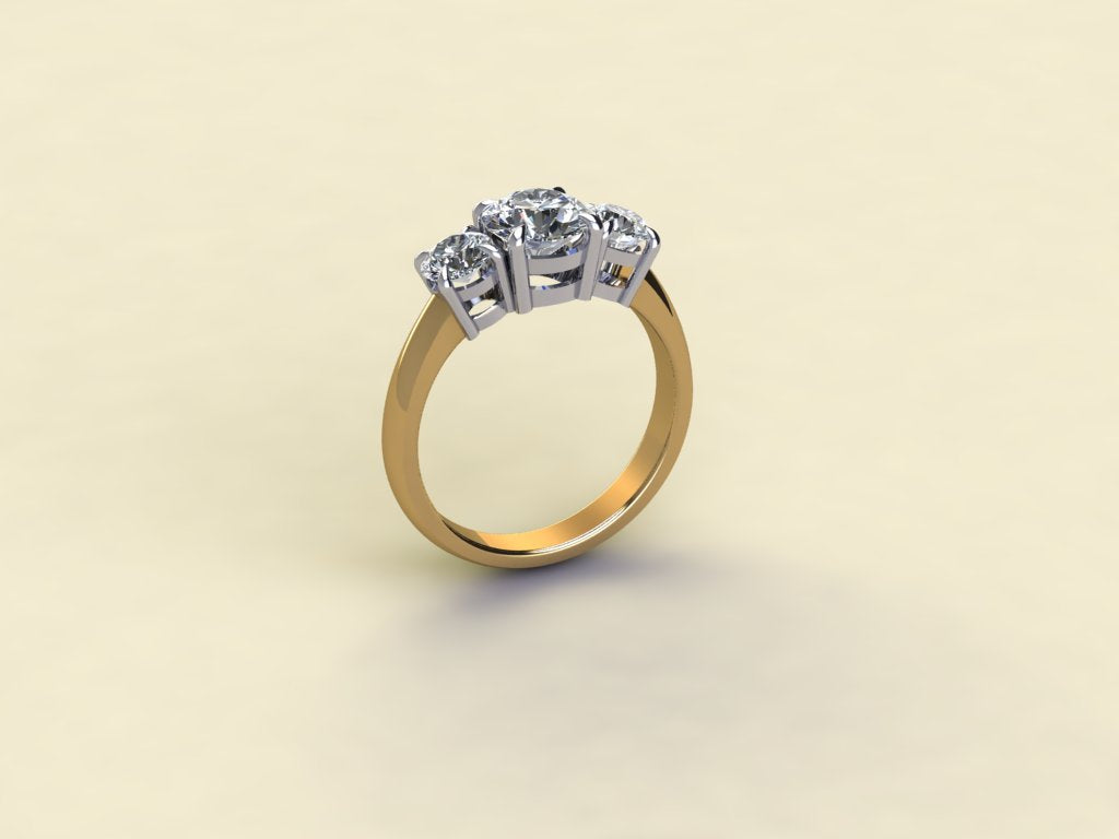 Brilliant Round Trilogy Ring