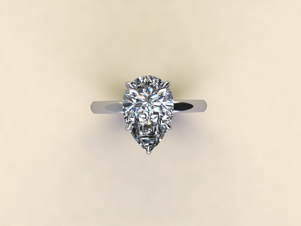 Pear Cut Solitaire Ring