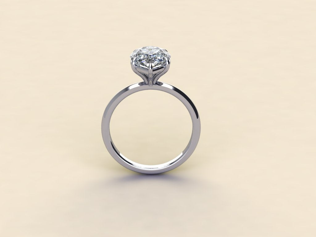Pear Cut Solitaire Ring