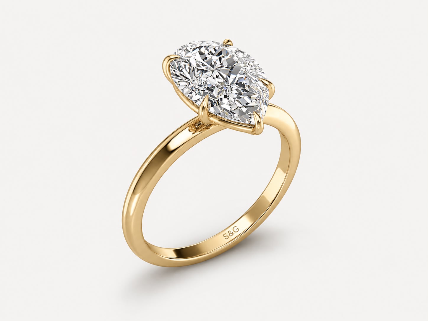 Pear Cut Solitaire Ring