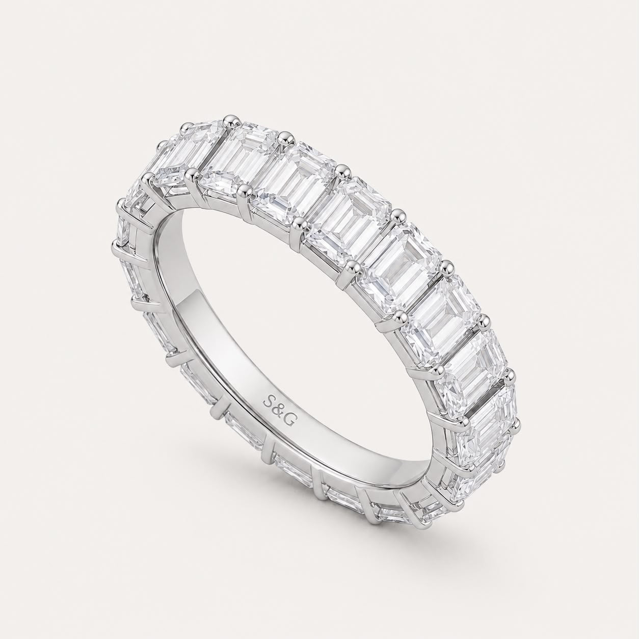 Emilia Emerald Eternity Band