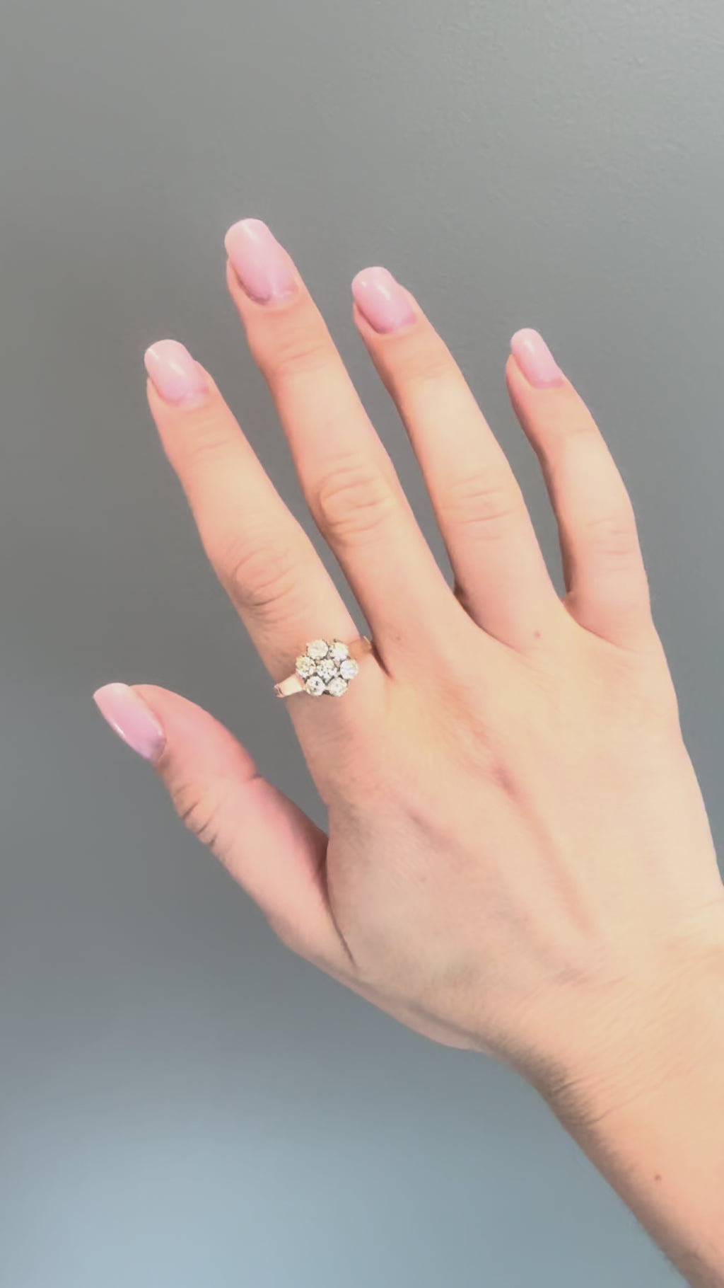 10k Floral Diamond Ring