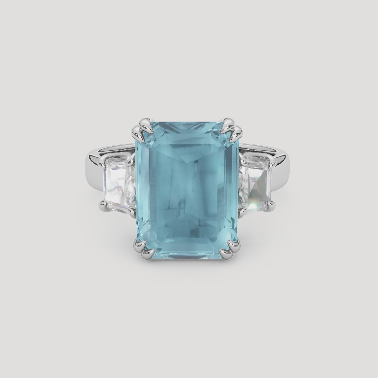 Signature Aquamarine & Diamond Ring