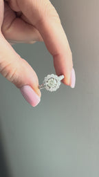 18k Halo & Diamond Ring